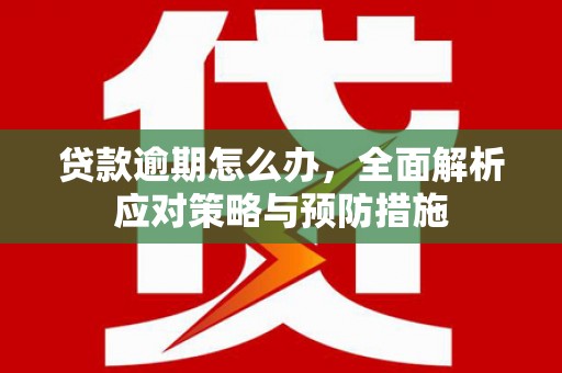 北辰贷款逾期怎么办，全面解析应对策略与预防措施